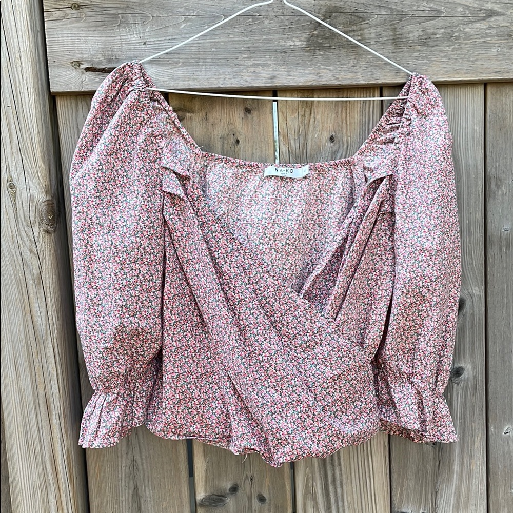 Floral Pink Women's crop top